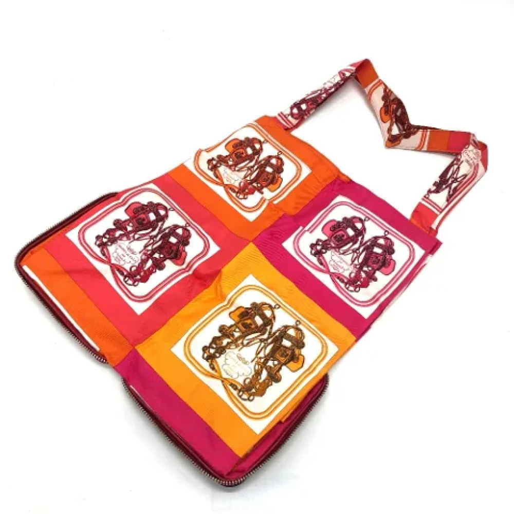 Hermès Vintage Pre-owned Canvas handbags Red Dames