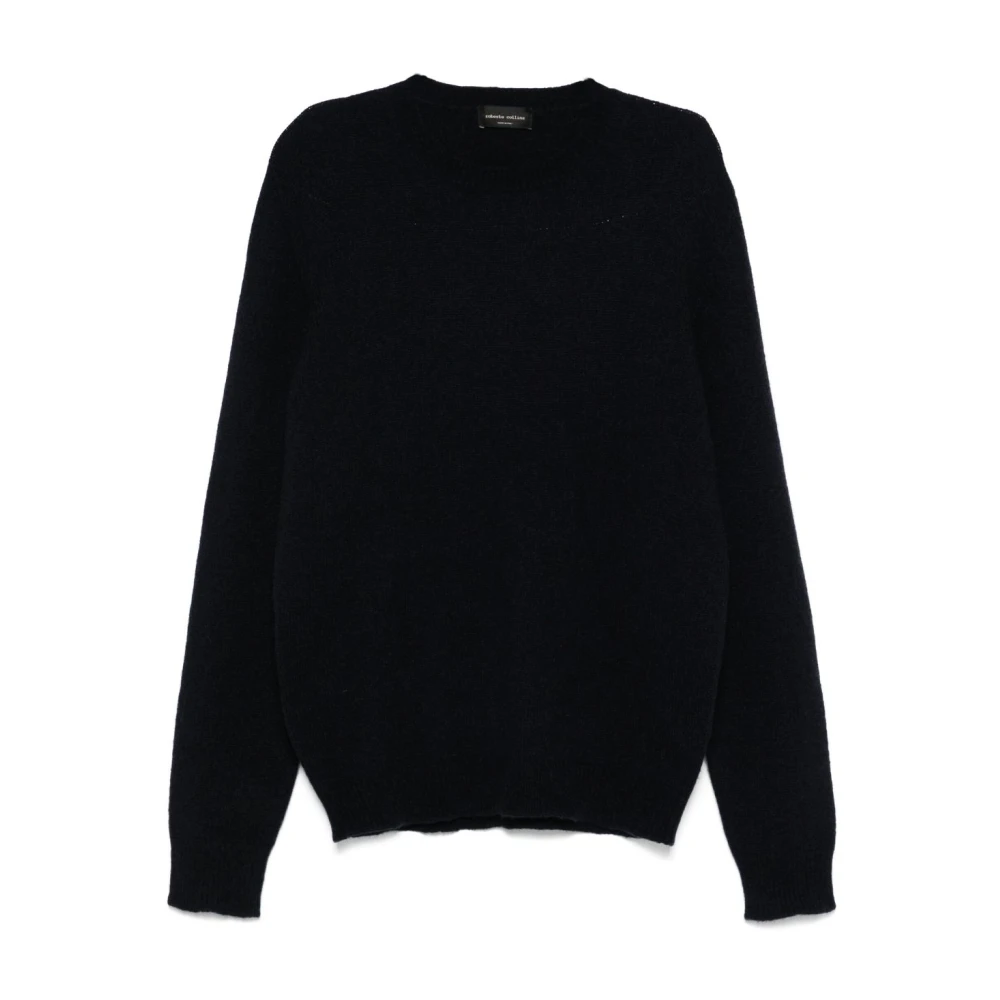 Roberto Collina Blauwe Sweaters voor Mannen Blue Heren