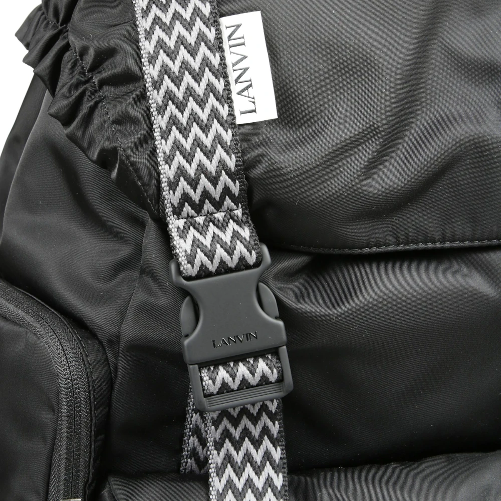 Lanvin Stijlvolle Curb Rugzak Black Heren