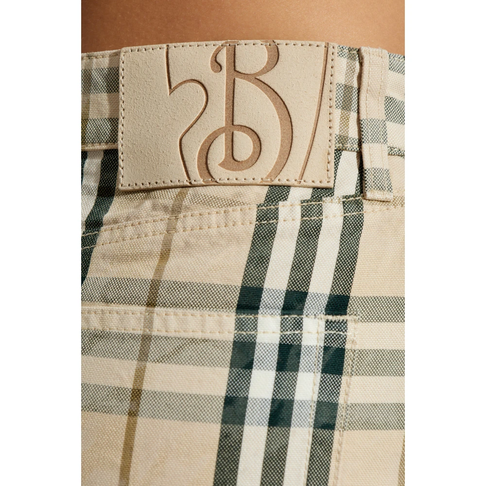 Burberry Rok met ruitpatroon Beige Dames