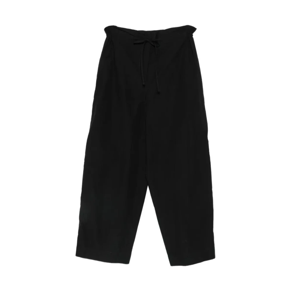 Pt Torino Women's Black Wide Trousers, 2XL, Dafne Wide Trousers