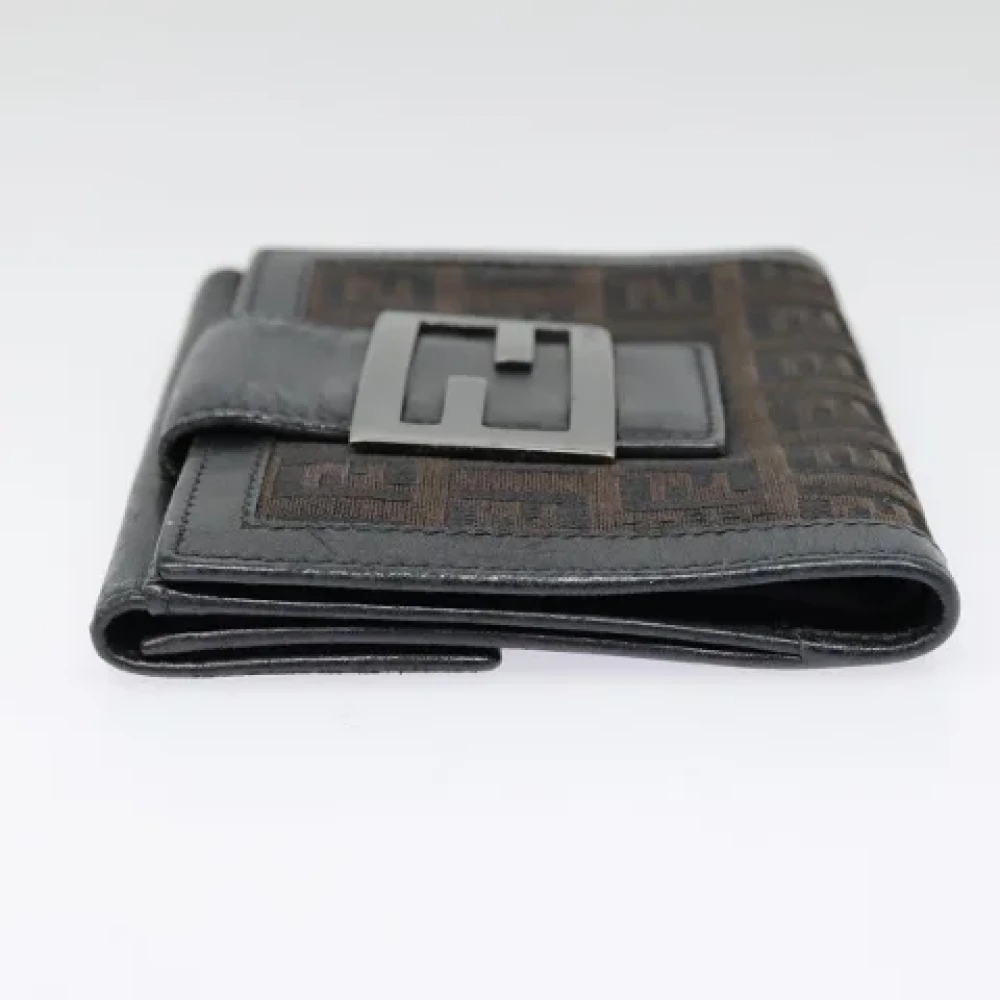 Fendi Vintage Pre-owned Canvas wallets Brown Heren
