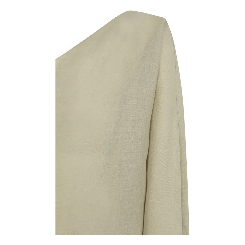 Cortana Yo top in saliegroen ramie Green Dames