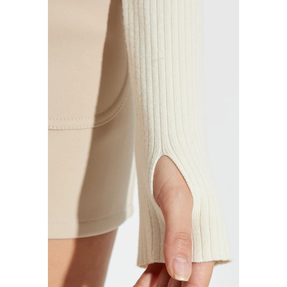Courrèges Geribbelde trui Beige Dames