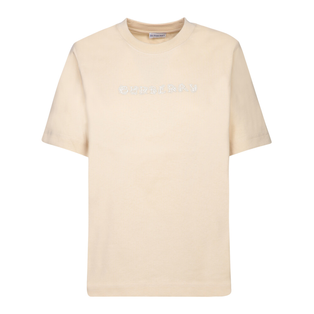 Elegant Beige Bomull T shirt Burberry Herr Miinto