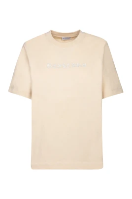 Elegant Beige Bomulls T-shirt