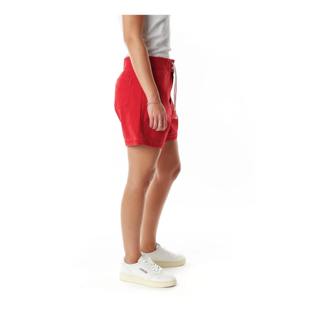 Stockholm Surfboard Club Katoenen shorts met trekkoordsluiting Red Dames