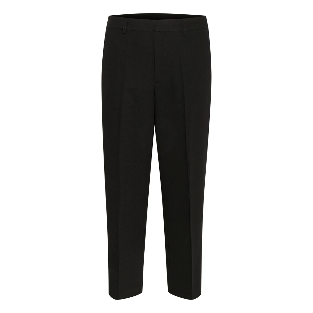 Kaffe Cropped Zipper Broek Zwart Diep Black Dames