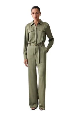 Satin Belted Jumpsuit