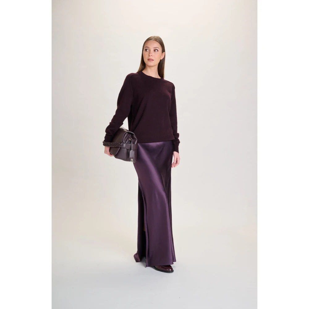 March23 Maxi-rok met bloemenprint Purple Dames