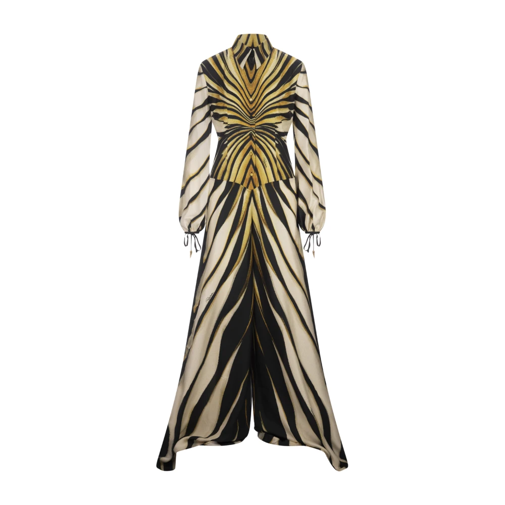 Roberto Cavalli Gouden Ray Of Gold Overhemdjurk Multicolor Dames