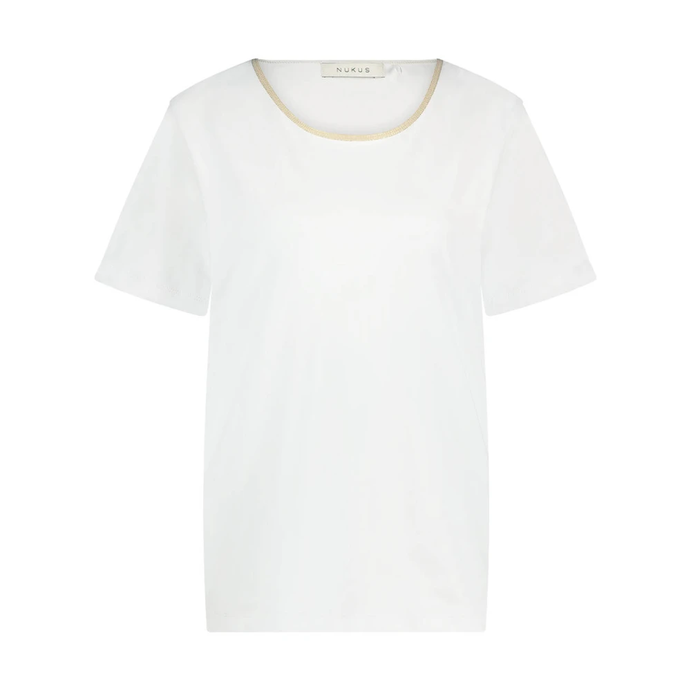 Nukus Tirza Top korte mouw White Dames