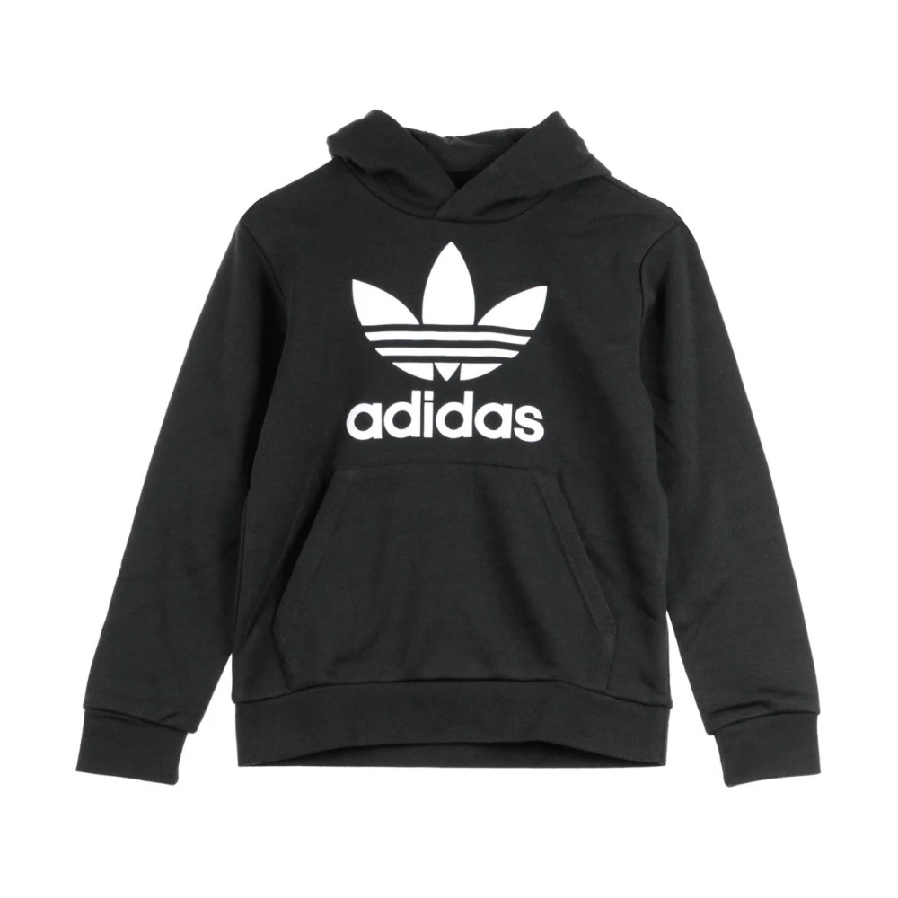 Adidas Pojkar Trefoil Hoodie Lättvikts Sweatshirt Black, Pojke