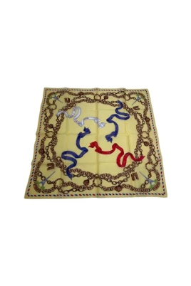 Pre-owned Vintage Silk Cotton Scarf