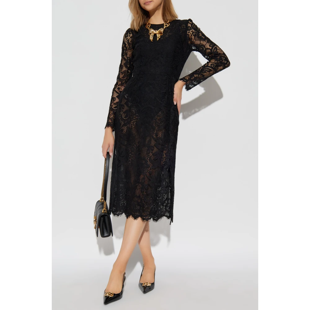 Dolce & Gabbana Kanten jurk Black Dames