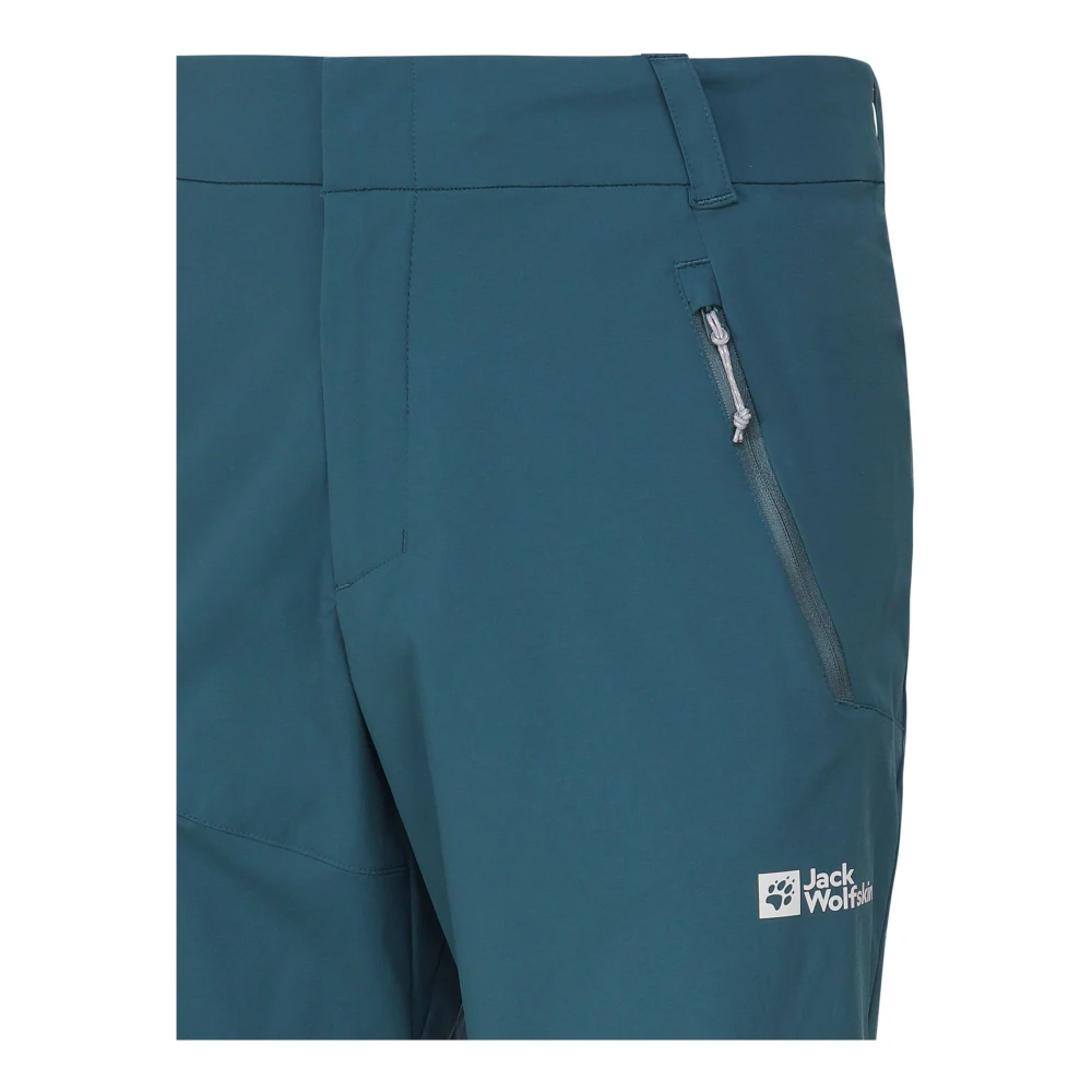 Jack Wolfskin Sportieve Teal Nylon Shorts met Zakken Green Heren