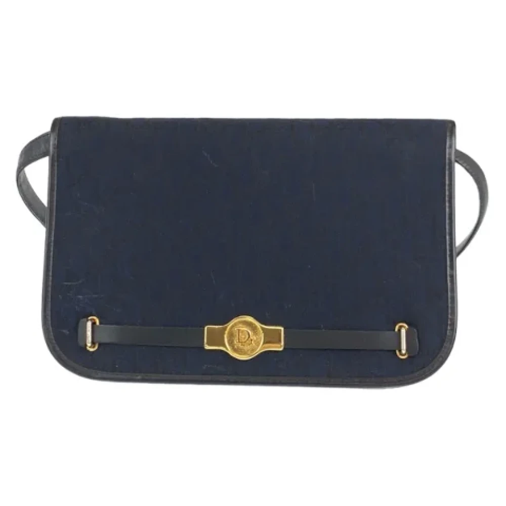 Dior Vintage Pre-owned Canvas crossbody-bags Blue Dames