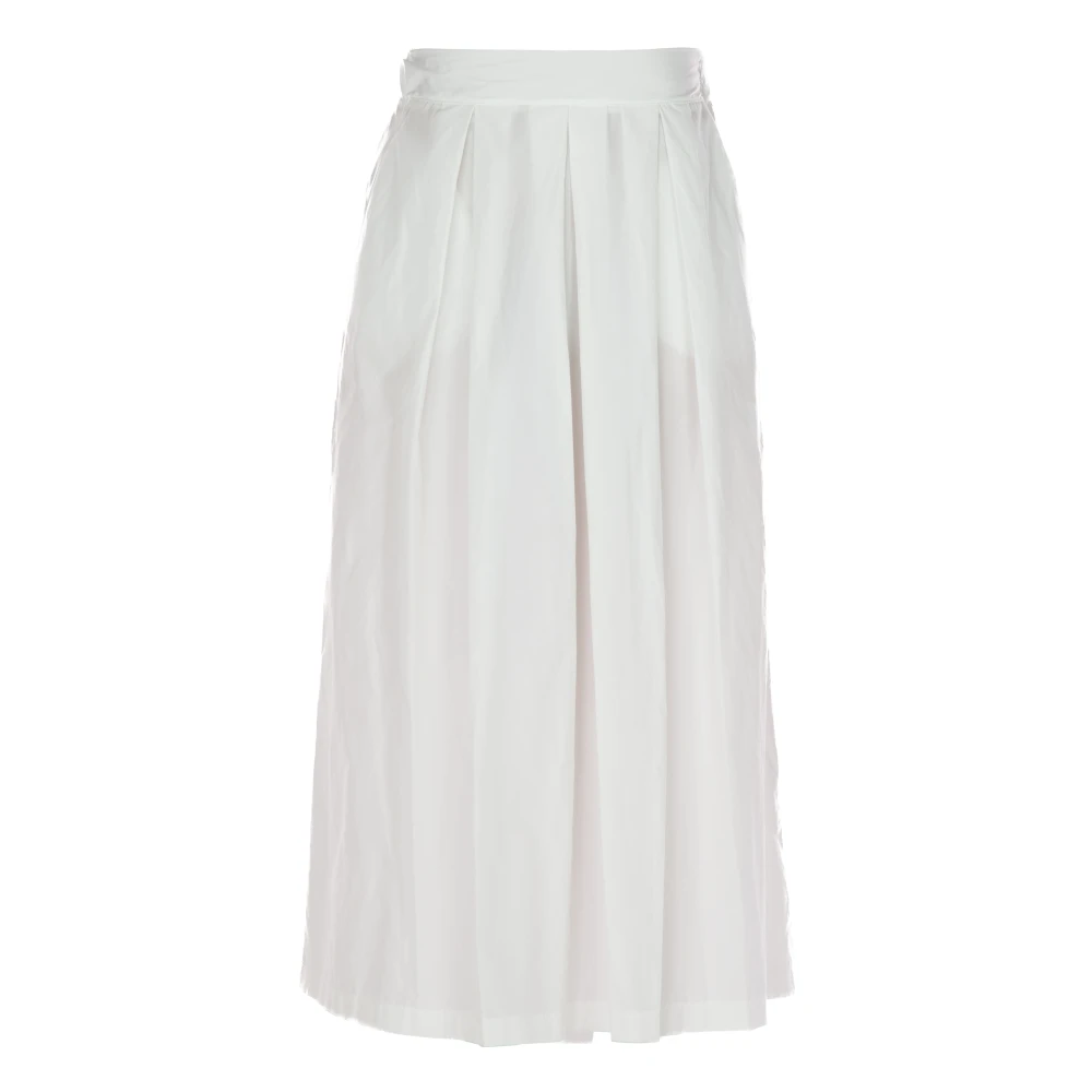 Vicario Cinque Maxi rok in geheugen taffeta met zijzakken White Dames
