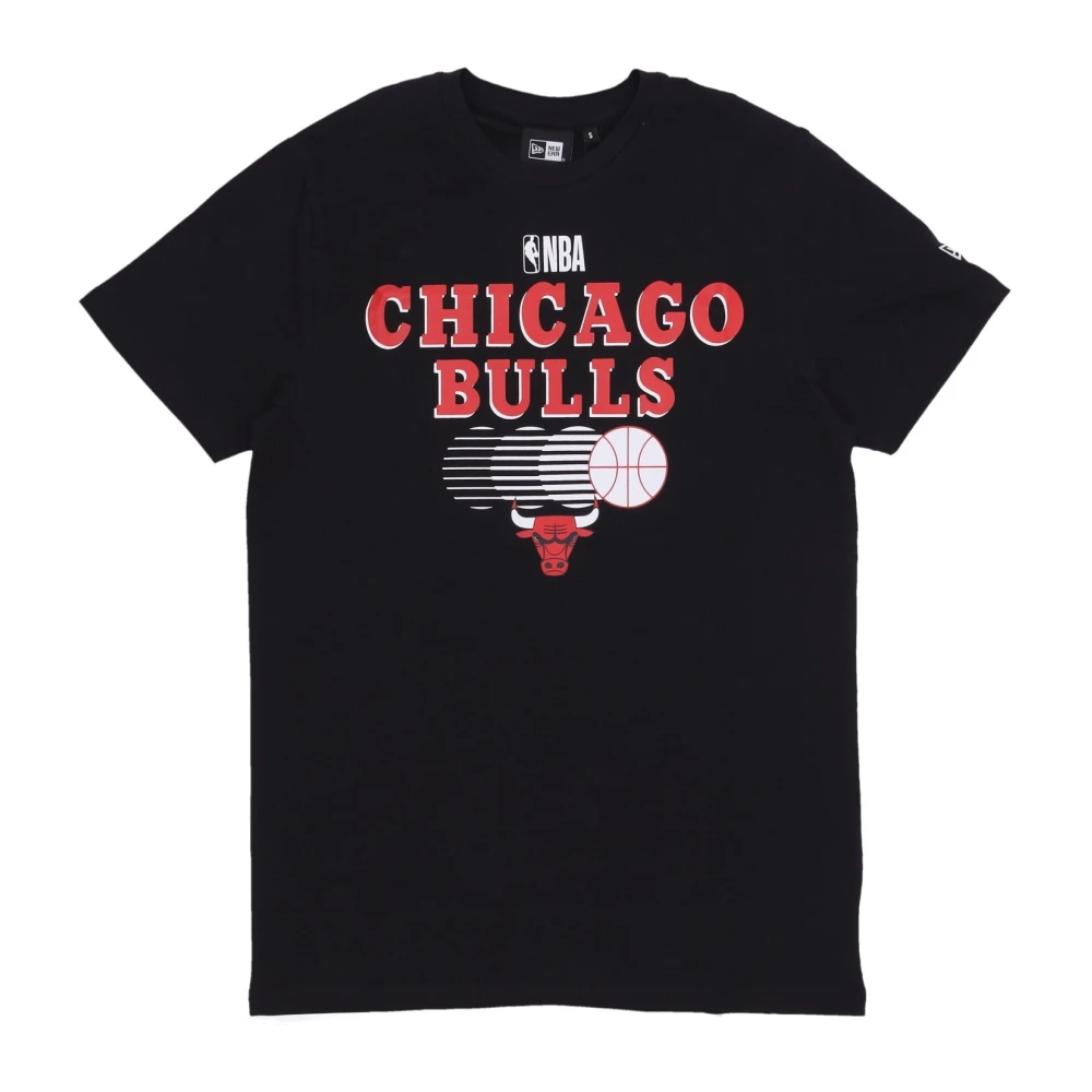 New era Chicago Bulls NBA Grafisch Tee Zwart Black Heren