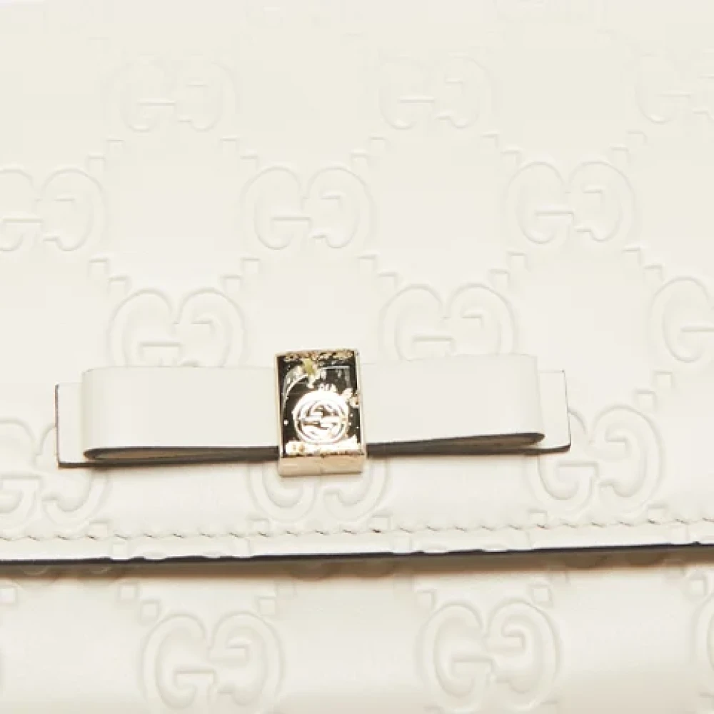Gucci Vintage Pre-owned Leather wallets White Dames