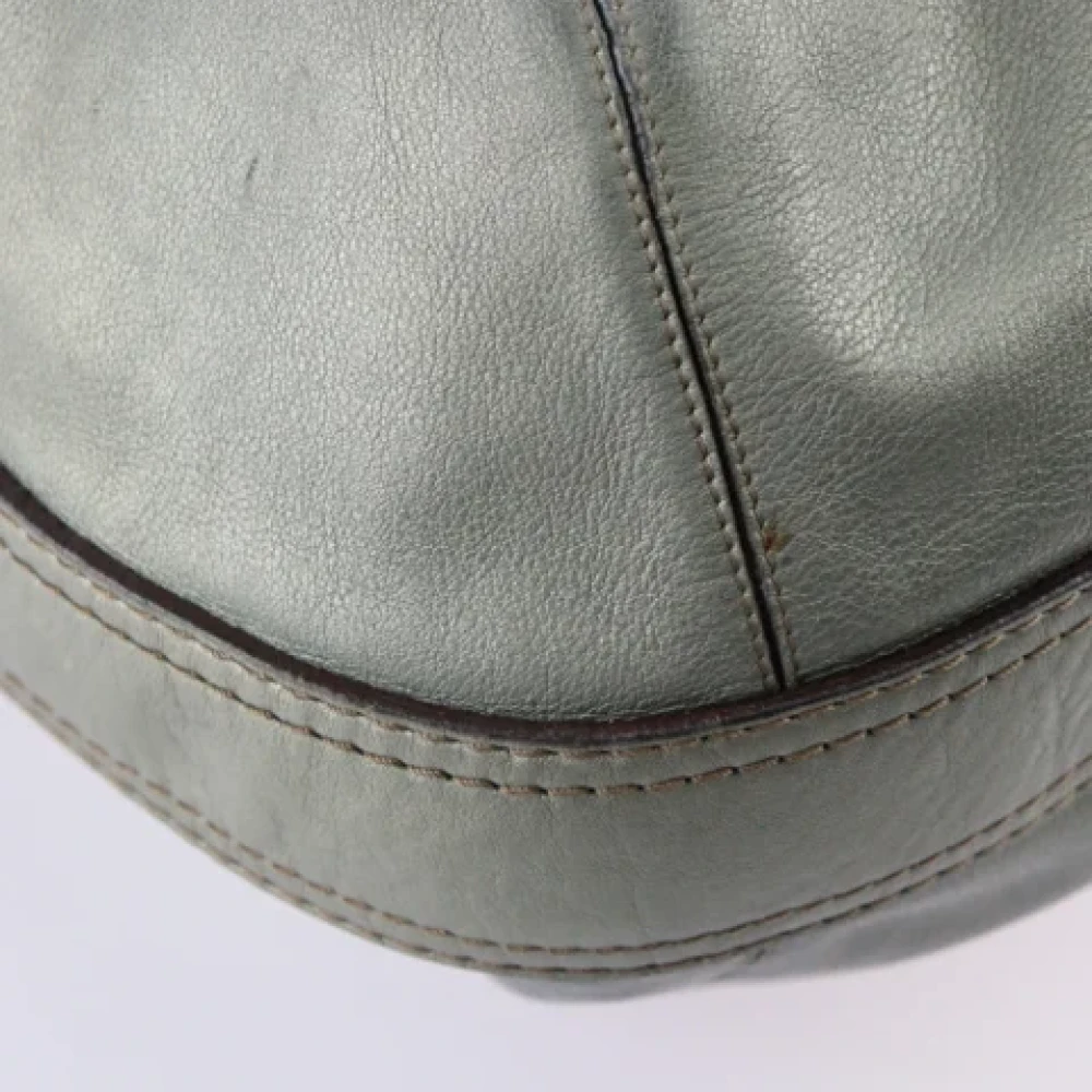 Loewe Pre-owned Leather shoulder-bags Green Dames