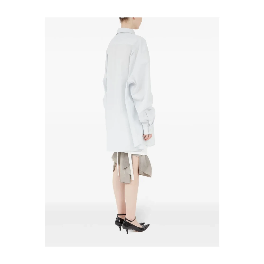 Maison Margiela Heldere Blauwe Katoenen Overhemd met Zak Blue Dames