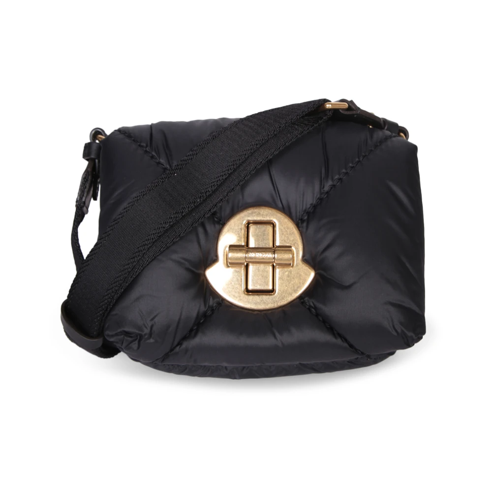 Moncler Quiltad Crossbody-väska med Justerbar Rem Black, Dam