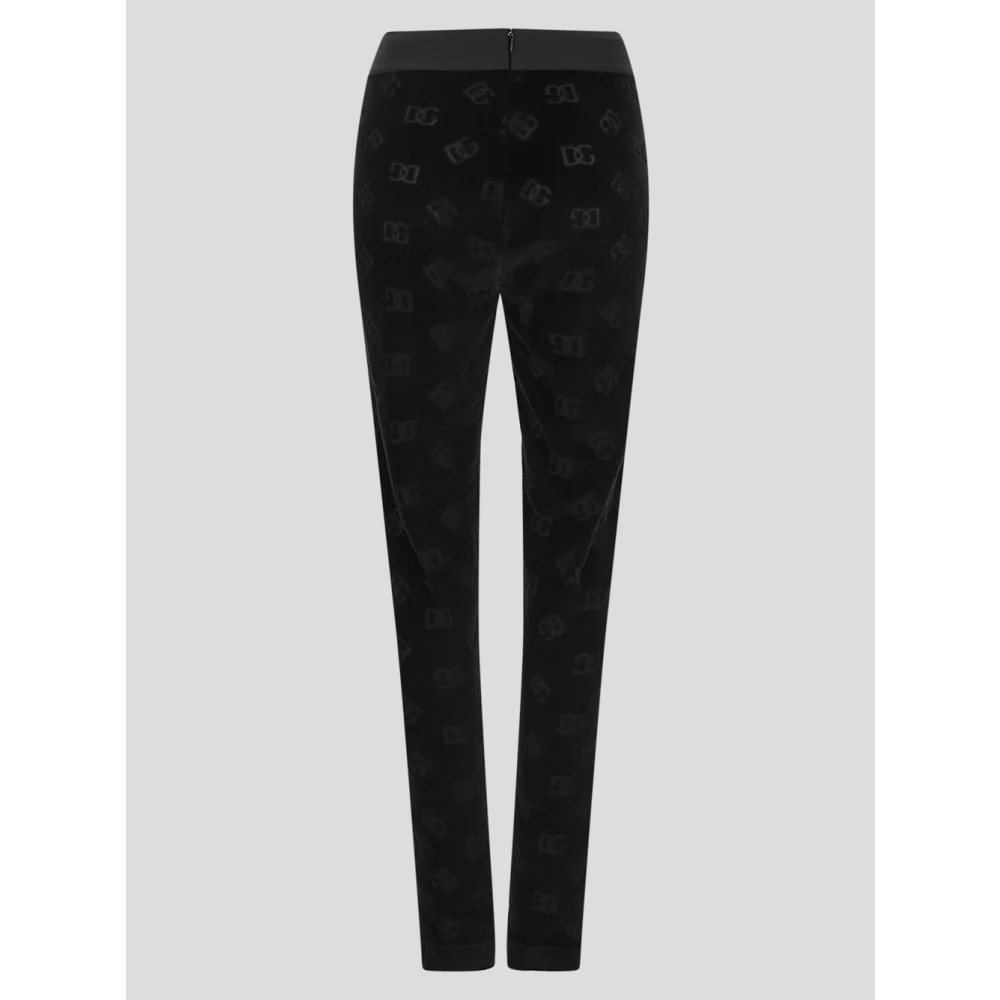 Dolce & Gabbana Stijlvolle DG Motif Leggings Black Dames