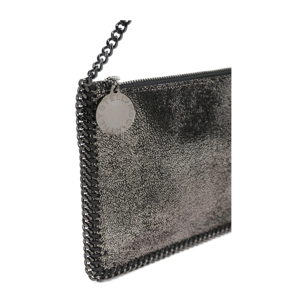 Stella Mccartney Metallic Grijze Ketting Schoudertas Gray Dames