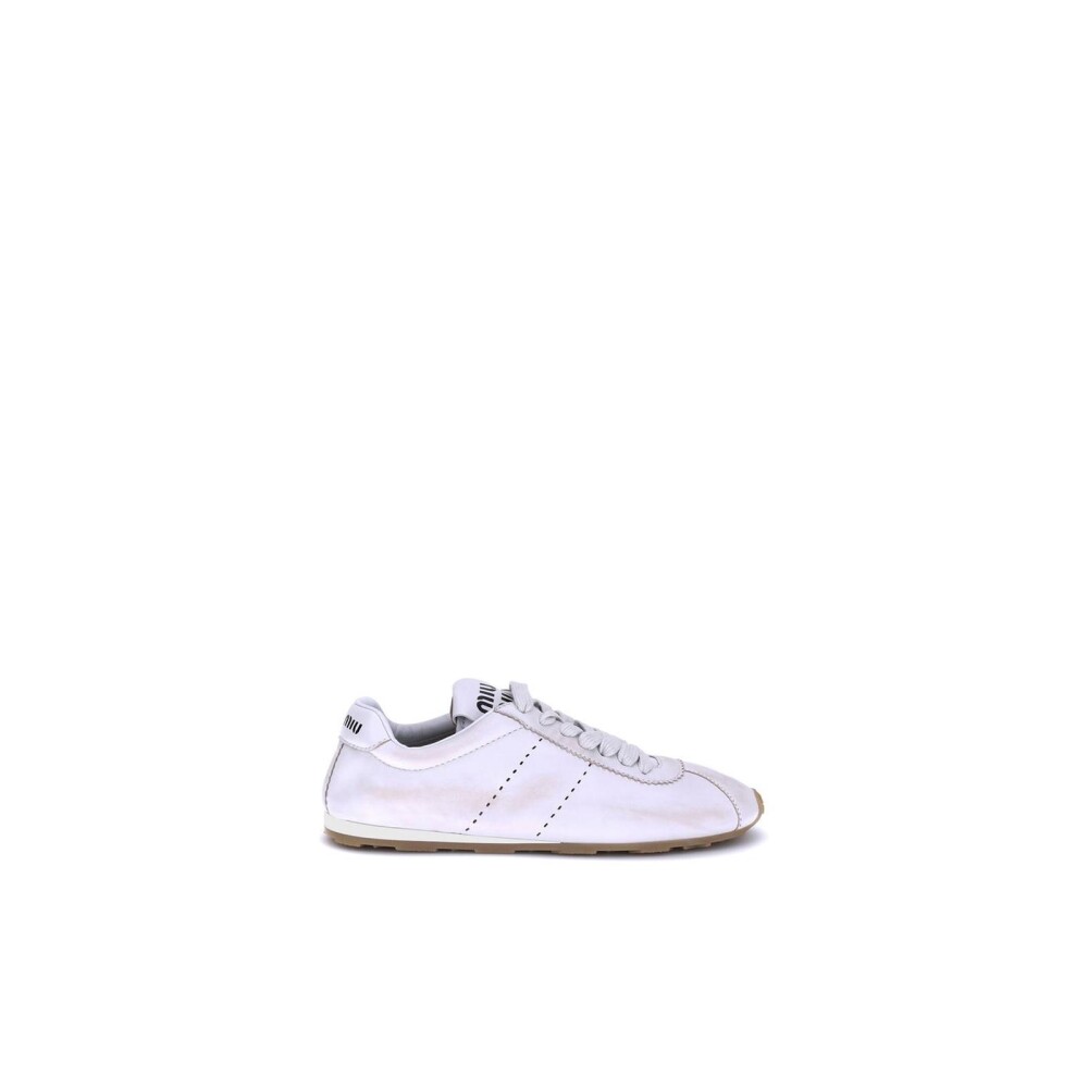 スニーカー Miu Miu Sneaker In Pelle Scamosciata Desert Beige Plume Suede Sneakers | Miu Miu