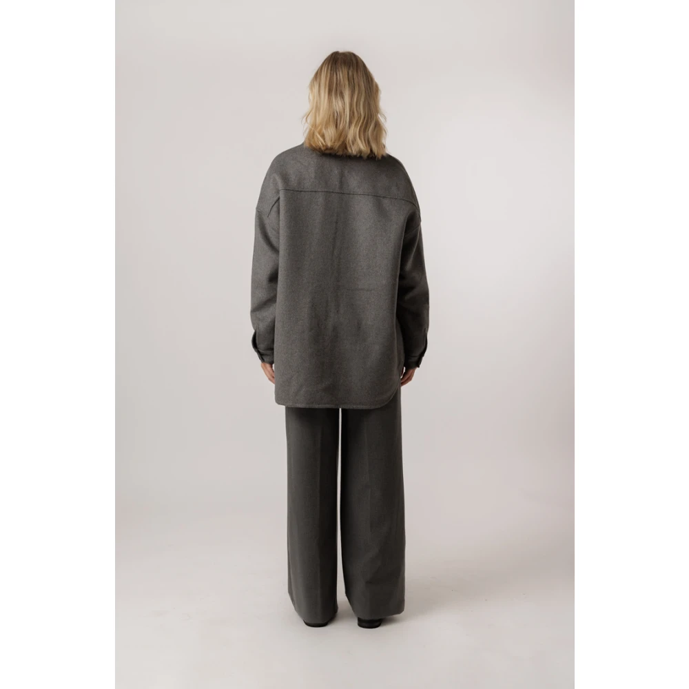 Dante 6 Wollen blend jas Grijs mist Gray Dames