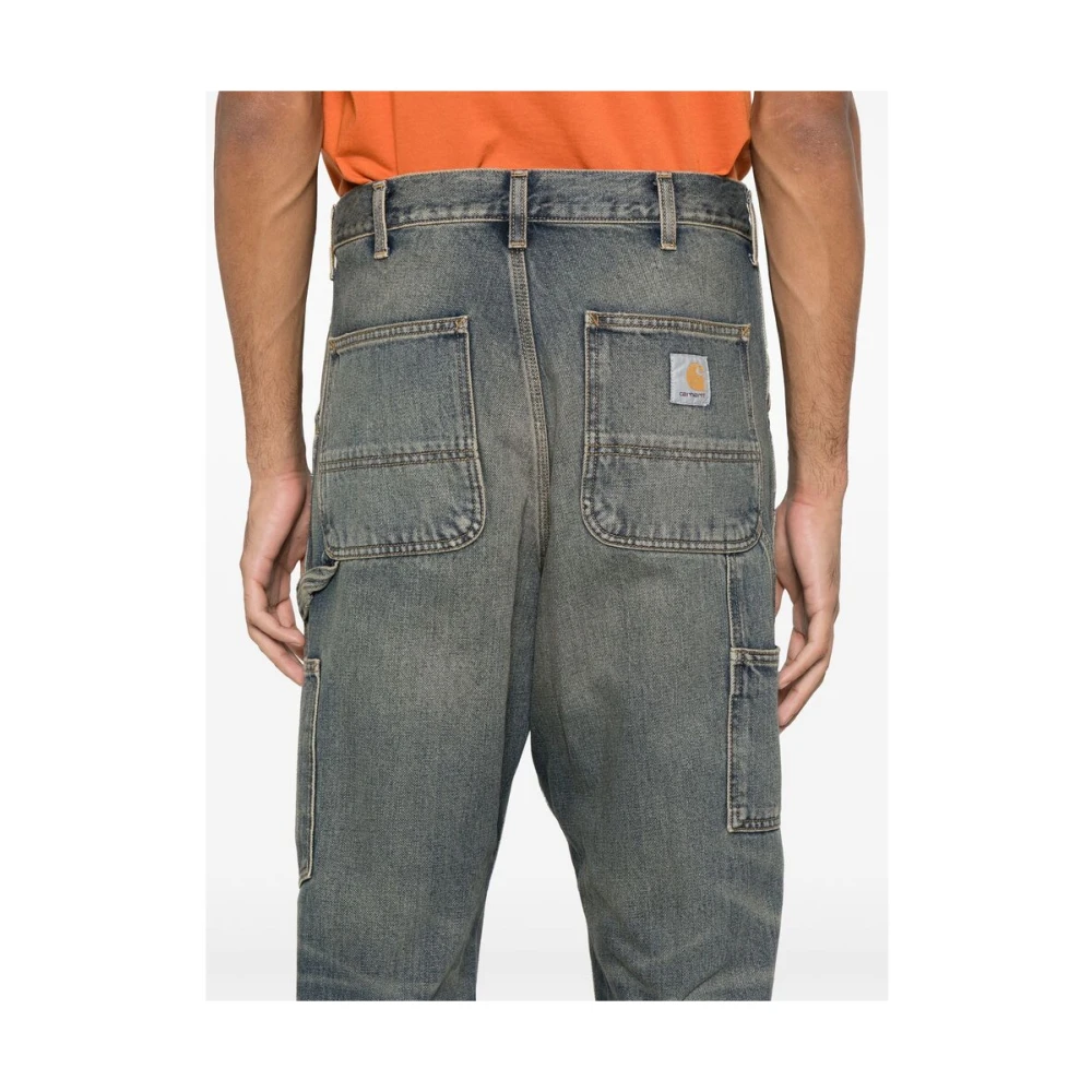 Carhartt WIP Blauwe Cargo Jeans met Verborgen Rits Blue Heren