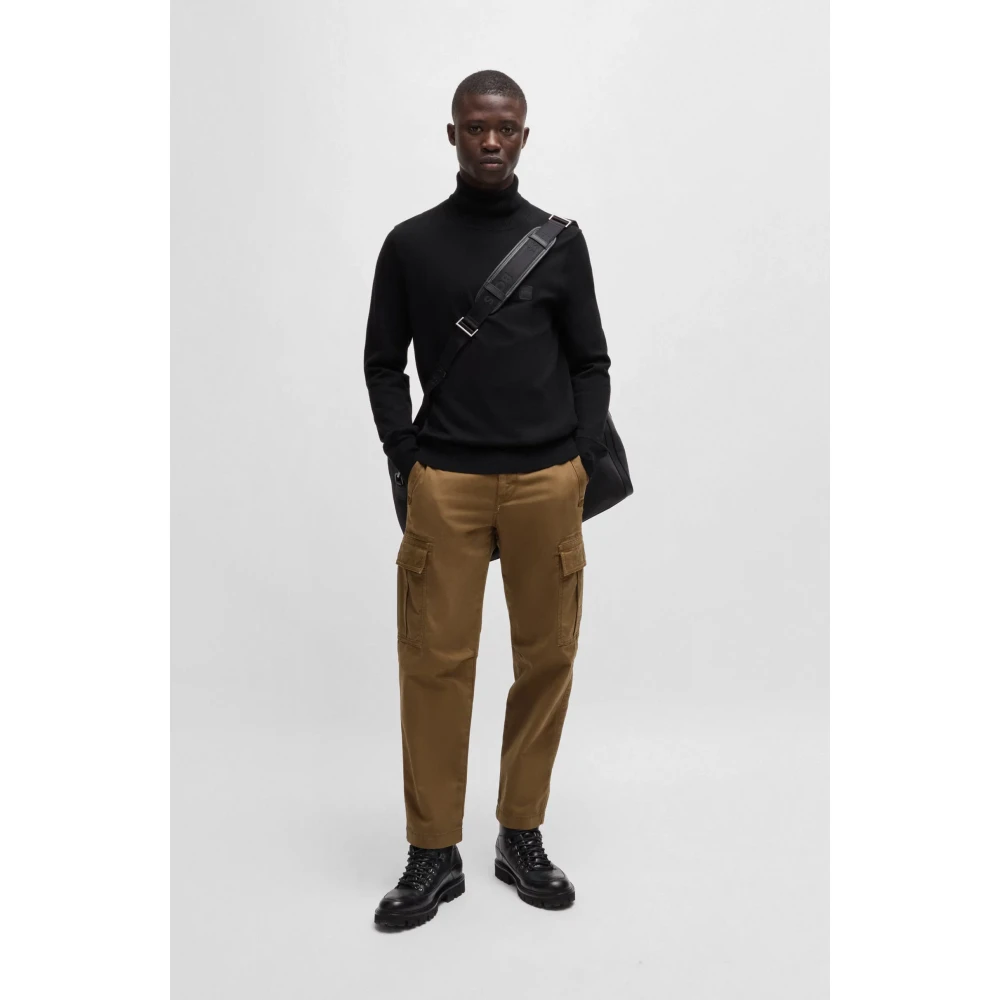 Hugo Boss Zachte en ademende coltrui Black Heren
