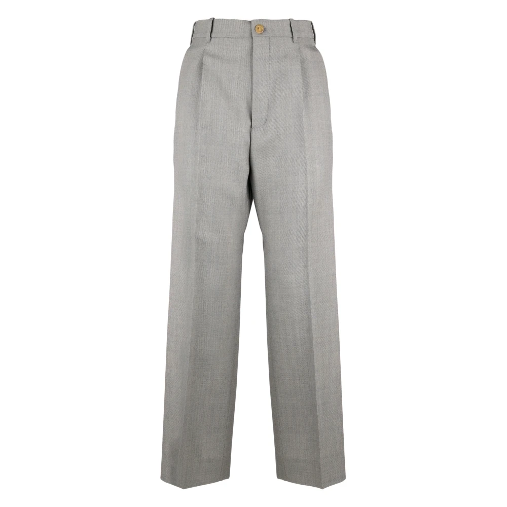 Gucci Straight Trousers Gray Dames