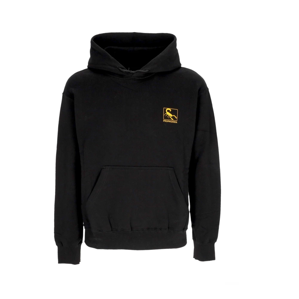 Propaganda Zwarte Hoodie met Kangoeroezak Black Heren