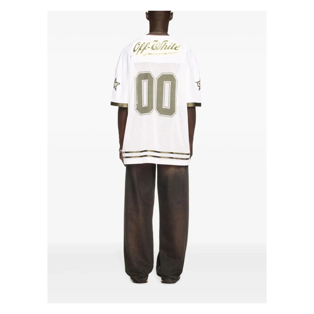 Off White Witte Mesh Voetbalshirt White Heren