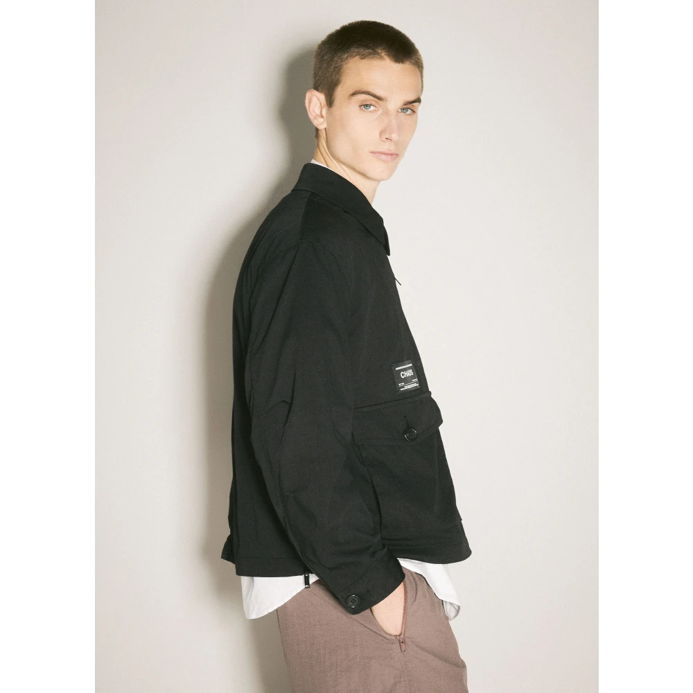 Undercover Logo Patch Twill Overshirt Black Heren