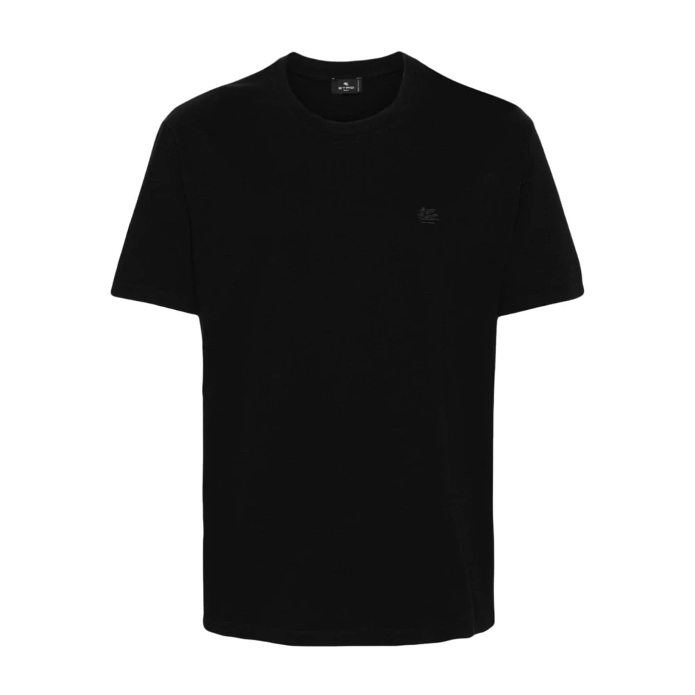 ETRO Zwarte T-shirts en Polos Black Heren