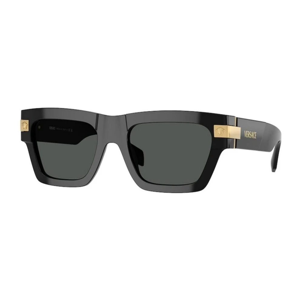 Versace Men's Black Rectangle Sunglasses - Sunglasses - 52 Mm- Accessories