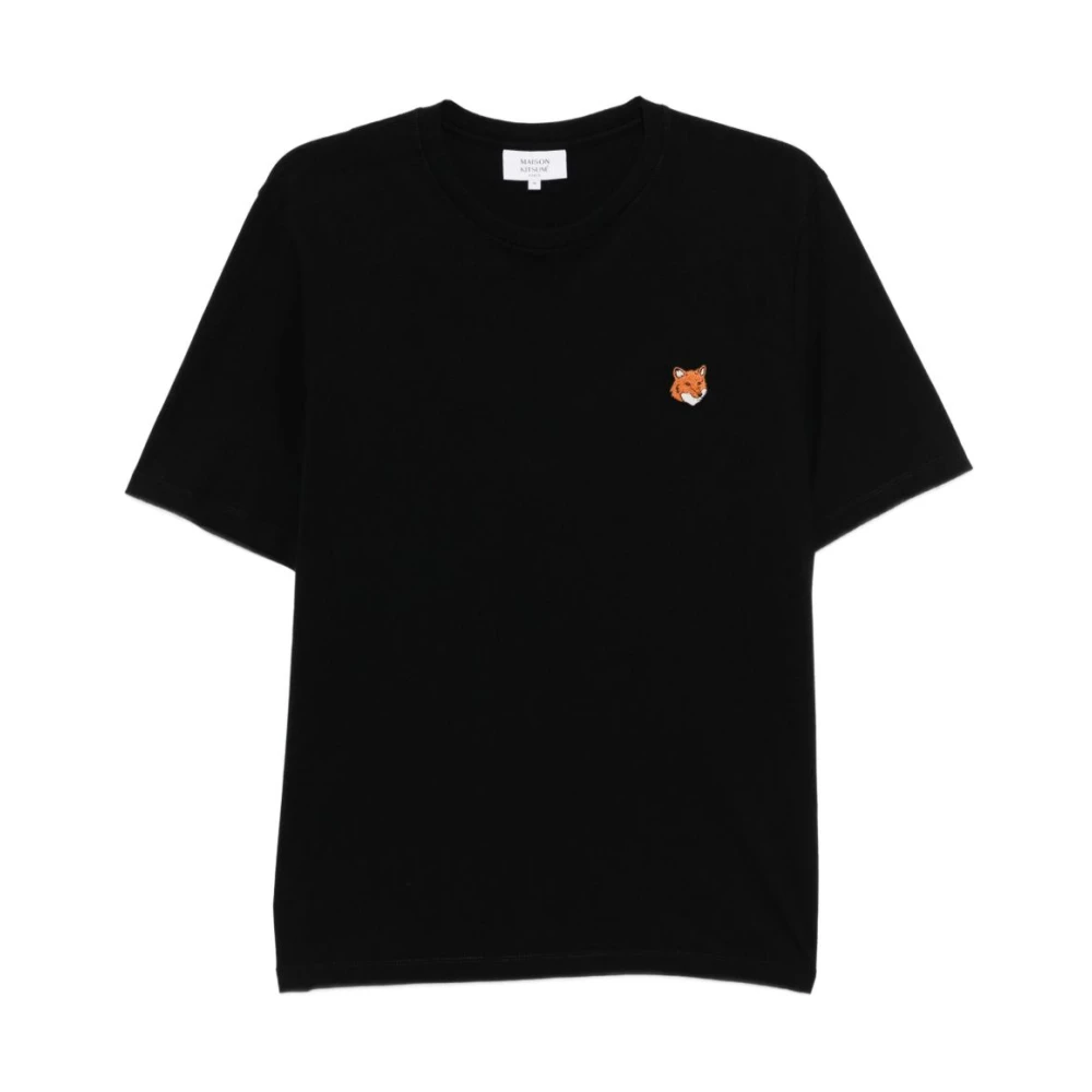 Maison Kitsuné Uomo Nero - T-Shirt Girocollo In Cotone - Tops - S - Immagine 5