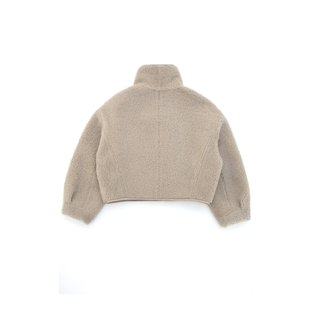 Just Things we Like Aimi Omkeerbare Shearling Jas Beige Dames