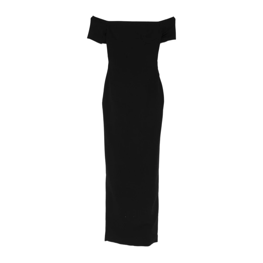 Solace London Black Maxi Dresses, Female, S, Nile Off-Shoulder Maxi Dress
