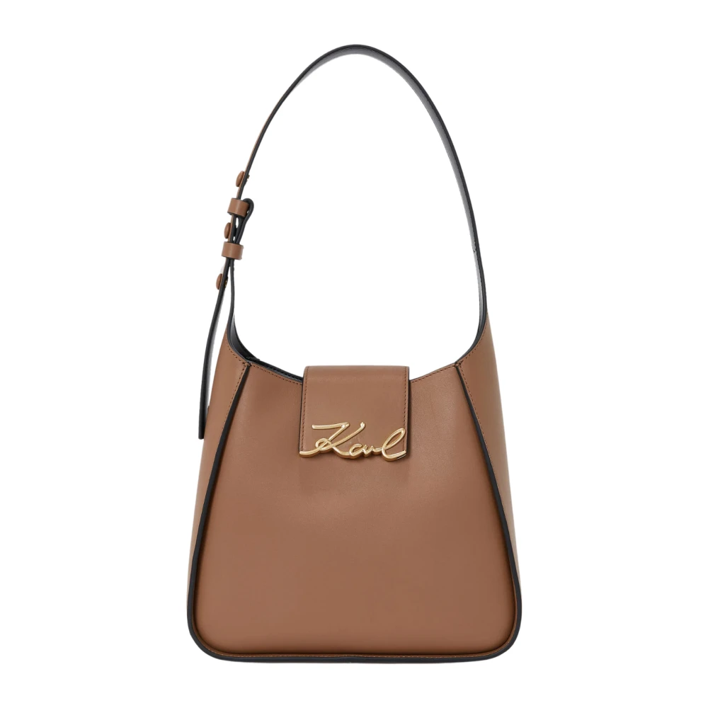 Karl Lagerfeld Väskor Karl Lagerfeld k/signature hobo a1w30434 Brown, Dam