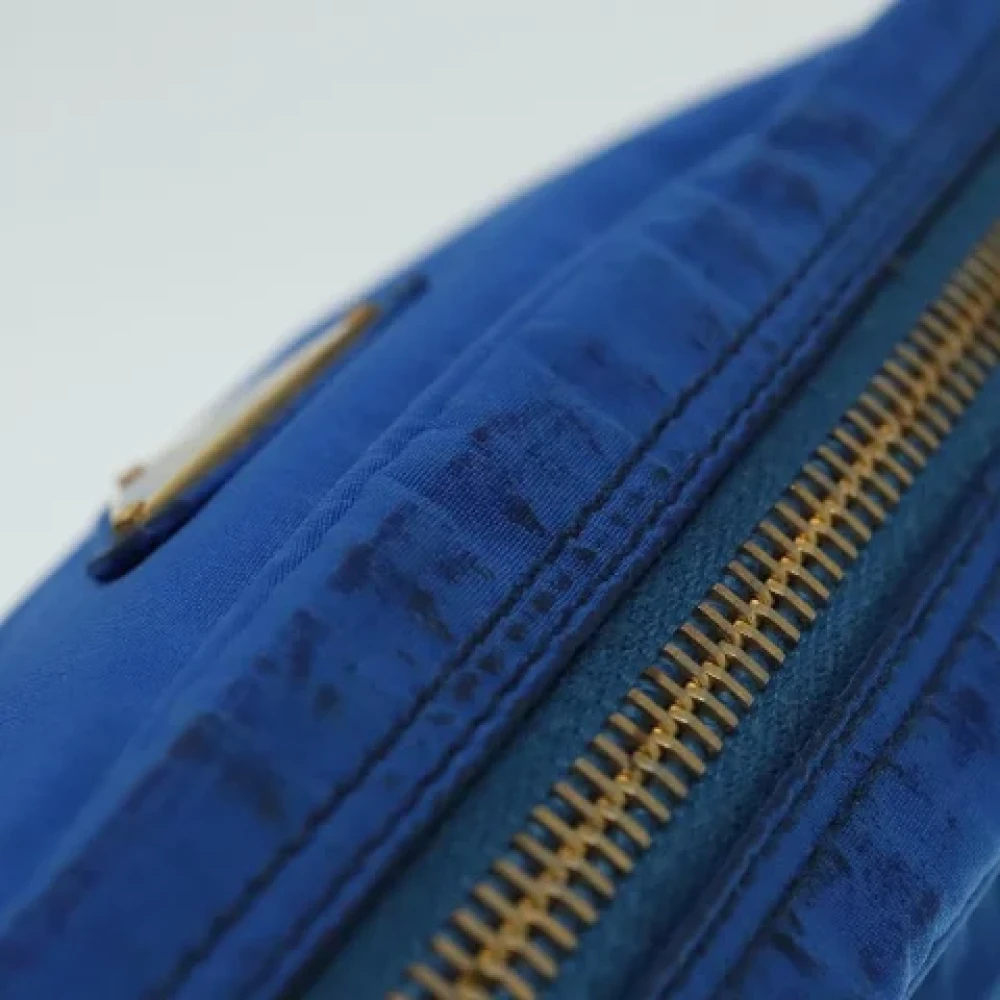 Prada Vintage Pre-owned Leather pouches Blue Dames