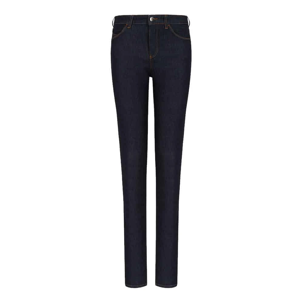 Emporio Armani Slim Fit Denim Blue Jeans Blue Dames