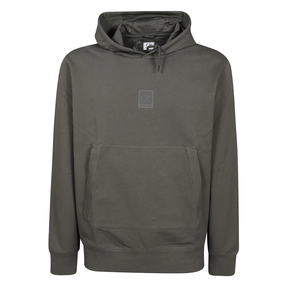 C.p. Company Men's Gray Logo-Detail Hoodie - Hoodies - Xl - Sweatshirts & Hoodies