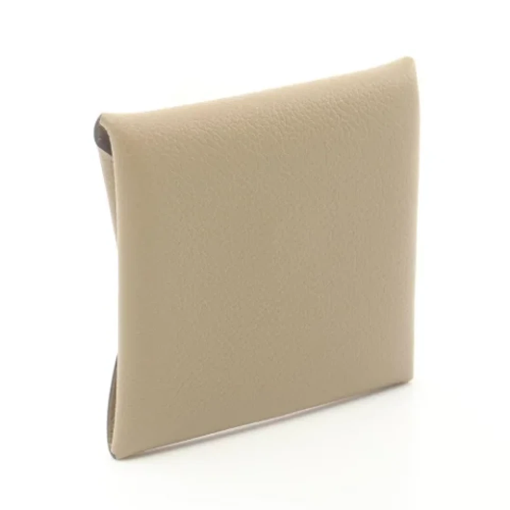 Hermès Vintage Pre-owned Fabric wallets Beige Dames