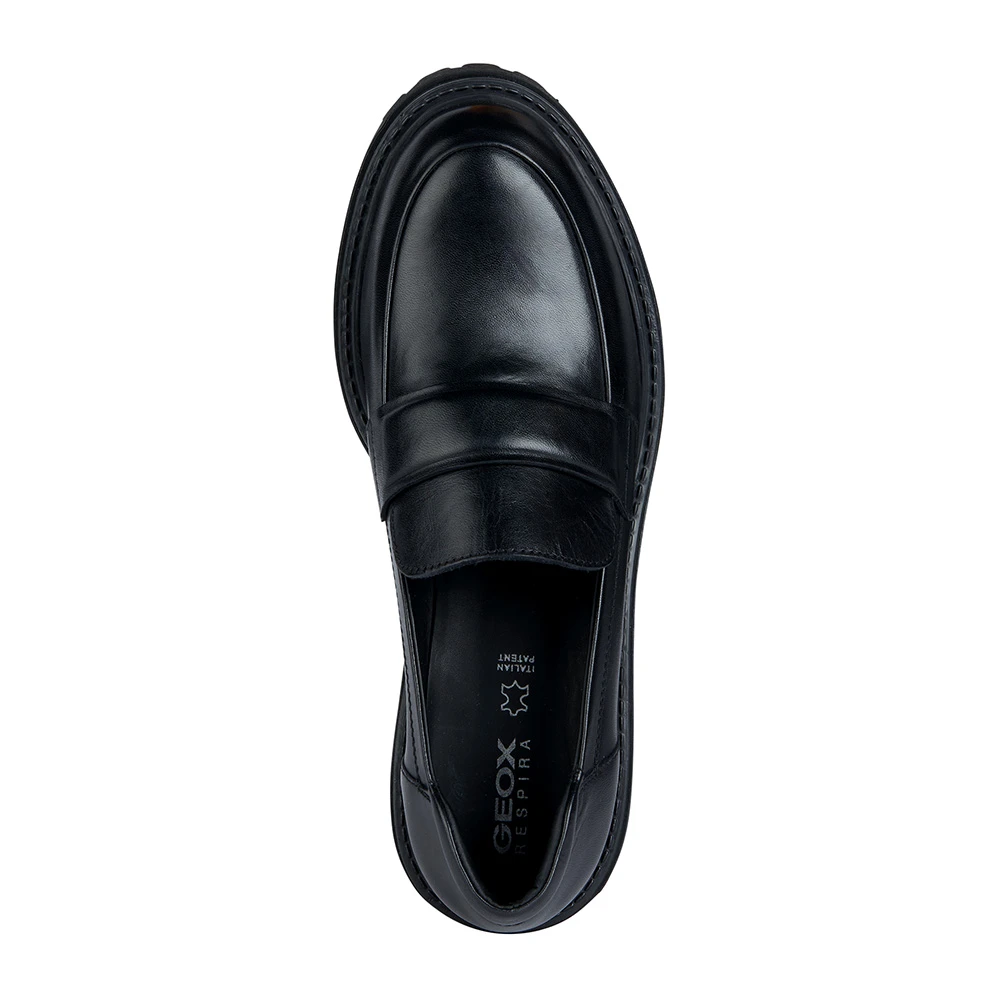 Geox Ademende Loafer met Stadsuitstraling Black Dames