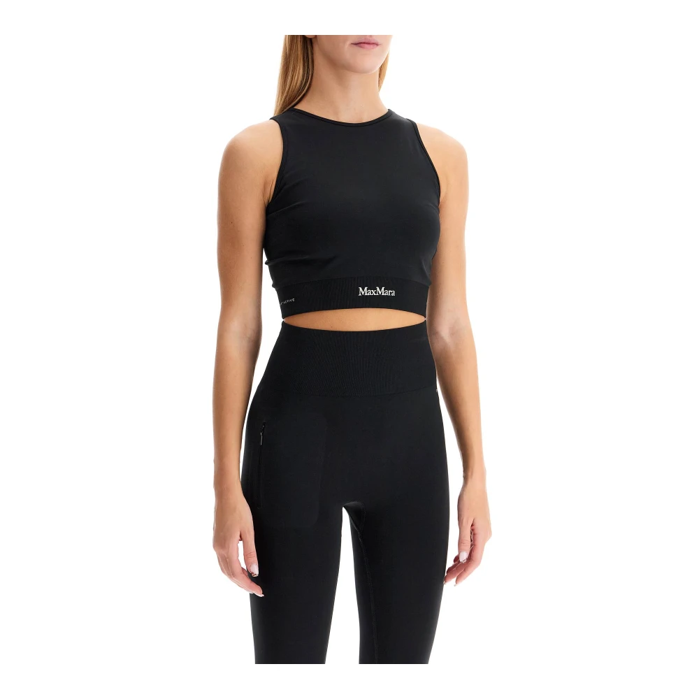 Max Mara Sporty 'Urago Crop Top Black Dames