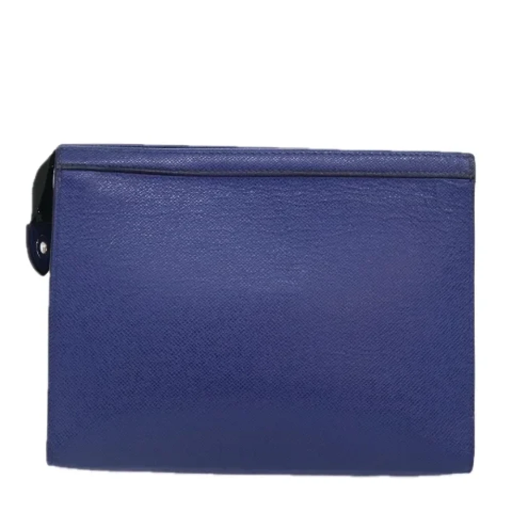 Louis Vuitton Vintage Pre-owned Leather clutches Blue Dames